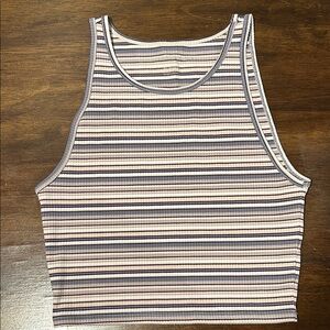 American Eagle Outfitters Striped Crop Tank Top